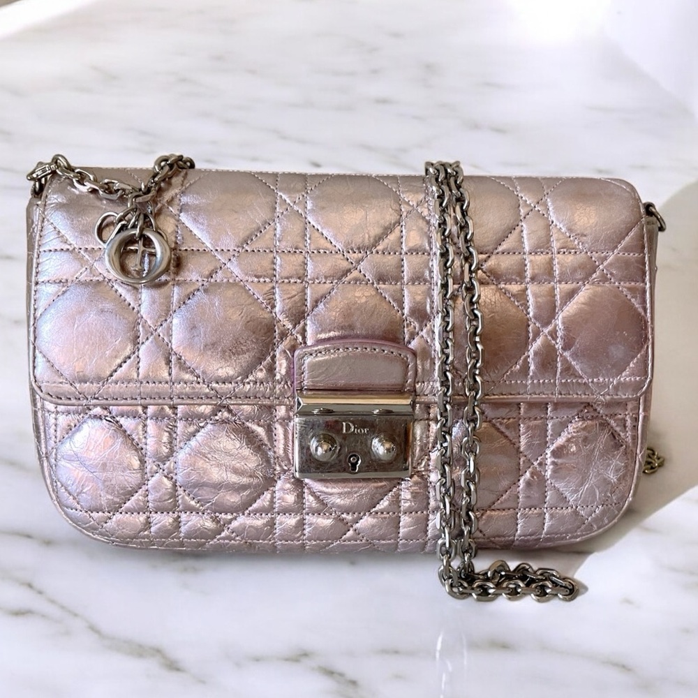 ❌SOLD❌ Christian Dior Miss Dior Promenade Metallic Cannage Quilt Lambskin